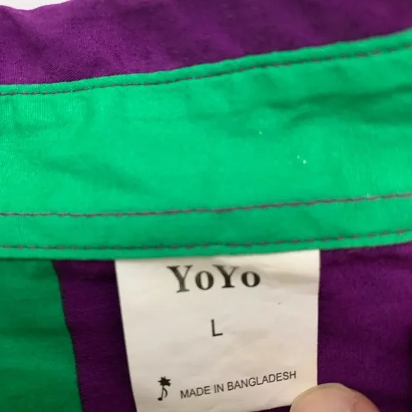 Mardi Gras button down - Picture 3 of 3